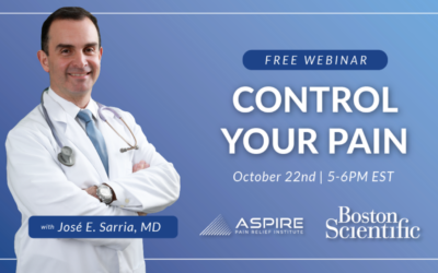 Join us for a Free Control Your Pain Event with Aspire Pain Relief Institute and Boston Scientific